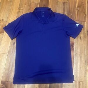 adidas Golf Performance Polo Blue Short Sleeve Moisture Wicking